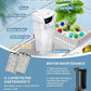GOZILLA Small Turtle Tank Kit(Tank+Lamp+Filter), Acrylic Turtle Starter Kit with Adjustable Lamp, Reptile Habitat and Terrarium with Multi-Functional Areas for Small Reptiles. (White Kit)