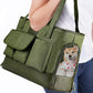 Dog Carrier, Cat Carrier, Pet Carrier, Foldable Waterproof Premium Oxford Cloth Dog Purse, Portable Bag Carrier for Small to Medium Cat and Small Dog（Green）