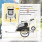 Aosom Dog Bike Trailer 2-in-1 Pet Stroller with Canopy and Storage Pockets