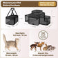 Top and 2 Sides Expandable Cat Carrier 17x11x11, TSA Airline Approved Dog Carriers for Medium Dogs, Soft-Sided Pet Carrier with Self-Locking Zippers for Kitten,Rabbit, Puppy, Guinea Pig Black
