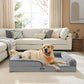 Feandrea Orthopaedic Dog Bed for Large Dogs, Waterproof Dog Sofa Bed with Removable Washable Cover, 36 x 27 x 6.5 Inches, Dove Gray UPGW252G01