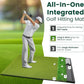 Golf Hitting Mat with Ball Tray 5x4ft - 6x4ft Dual-Turf Practice Mat for Indoor & Outdoor Use Golf Training Mat with Rubber Tee Holes, Suitable for Swing Driving & Chipping