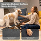 ABORON Folding Pet Ramp, 5-Level Adjustable Dog Ramp for Bed, Couch, SUV - High Traction Rubber Surface, Supports up to 200 lbs, 45.2" Long - Ideal for Small & Large Dogs & Cats,Brown Finish