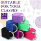 Leyndo 24 Pieces Yoga Strap Stretching Pilates Exercise Adjustable Straps 6 ft Non Elastic Yoga Belt with Adjustable D Ring Buckle for Pilates Gym Workouts Fitness