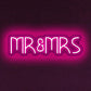 Mr&Mrs Neon Sign 1-10 Levels Dimmable USB Neon Lights for Wall Bedroom Dorm Wedding Party bar Decoration Bedroom Neon Signs for Wall Decoration Valentine's Day Gift 5V (Pink)