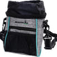 Dog Treat Pouches Training Walking Bag with Shoulder Strap, Large Space for Pets Food, Polyester Fabric, 3-Way Wearing Design, Portable Pet Bagand Easy to Clean, Black with Grey