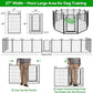 Dog Playpen Outdoor 12 Panels Heavy Duty Dog Fence 40" Height Anti-Rust with Doors Portable for RV Camping Yard, Total 27FT, 58 Sq.ft, Snowy Black
