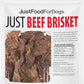 JustFoodForDogs Single-Ingredient Healthy Dog Treats, Beef Brisket, Made in The USA, 5 oz