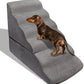 Dog Stairs&Steps for 30 Inches High Bed Up to 30-36 Inch Tall, Pet Cat Ramp Ladder for Small Dogs, Doggie, Old Cats, Kitty, Small Animals Grey