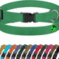 Breakaway Cat Collar Leather with Removable Bell - 13 Colors Available - Soft Adjustable Girl Boy Safety Lightweight Pet Kitten Collars Pink Brown Blue Green Red Orange Black (Green)