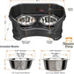 Neater Pet Brands Neater Feeder Deluxe Mess Proof Dog Bowls Elevated for Small Dogs Under 19 lbs, Made in USA, No Spill Raised Dog Food Bowl Stand Feeding Station, Food and Water Bowl Set, Black