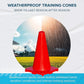 LVL10 Pro Training Cones - 12" Large Soccer Cones for Sports Training - for Basketball, Football, Basketball and Agility Drills - Soccer Field Markers That Won't Crack, Slide or Fly