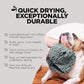 Soggy Doggy Super Shammy Dog Towel - Microfiber Chenille Towel for Drying Dogs and Cleaning Paws - Fast Drying with Hand Pockets for Ease (Gray, 31” x 14”)