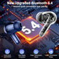 Bluetooth 5.4 Headphones, 2025 Wireless Earbuds 3D Hi-Fi Stereo Bass Ear Buds, 4 ENC Noise Cancelling Mic, 40H USB-C in-Ear Earphone Sport, 3g IP-X7 Waterproof Workout Gym for Android iOS Laptop Pad
