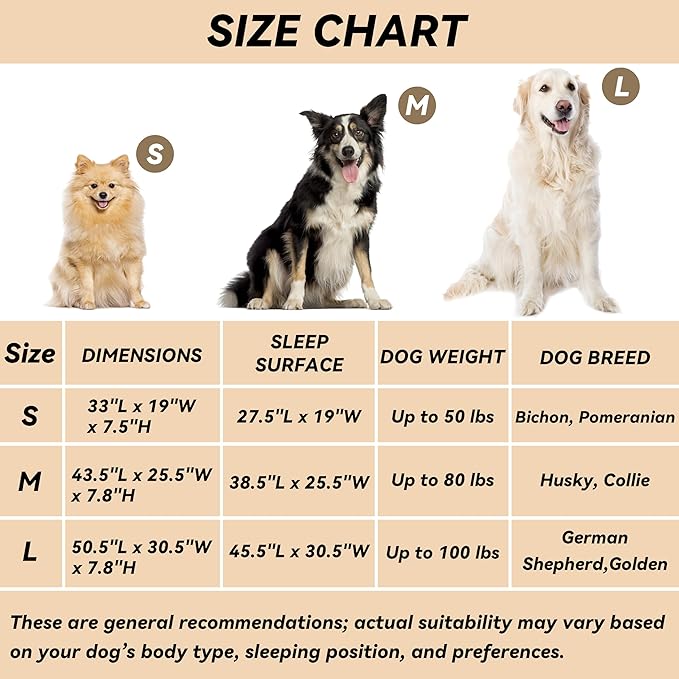 PHYEX Heavy Duty Steel-Framed Portable Elevated Pet Bed, Elevated Cooling Pet Cot, 43.5" L x 25.5" W x 7.8" H(M, Grey)