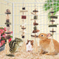 4 Pcs Bunny Chew Toys for Teeth, Hanging Rabbit Chewing Toy Treats with Timothy Grass & Natural Apple Wood, Improve Small Rodent Dental Health for Guinea Pig Hamster Chinchilla Rat Gerbil
