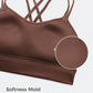 CRZ YOGA Softness Mold Womens Butterluxe Strappy Longline Sports Bra - Double Spaghetti Strap Workout Yoga Crop Top Athletic