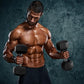 WF Athletic Supply Rubber Coated Hex Dumbbell Set, Multiple Choices Available - Dumbbells with Rack Stand and Mat, or Dumbbells Only (200/550/1200/2100/3000 LB)