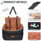 Small Dog Car Seat, Memory Foam Dog Booster Seats with Thick Cushion for Medium Dogs Under 35lbs, Detachable Washable Pet Car Seat Travel Bed with Storage Pockets,2 Safety Belts