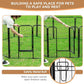 BestPet Dog Playpen Indoor 40 inch 6 Panels Metal Dog Pen Pet Dog Fence Outdoor Exercise Pen with Doors,Pet Puppy Playpen for RV Camping Yard, Black