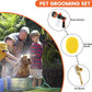 Dog Washing Hose Attachment, 10-in-1 Soap Sprayer Moden Garden Hose Nozzle with 100cc Soap Dispenser, Dog Wash Supplies with Dog Bath Brush & Pet Comb, Foam Gun Car Wash Sprayer (Orange)