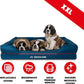 The Dog’s Bed Orthopedic Dog Bed XXL Blue Oxford with Red Trim UK Flag Dog Bed 51.5x39, Memory Foam, Pain Relief: Arthritis, Post Surgery, Lameness, Veterinary Approved, Waterproof Washable Cover