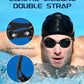 Swim Goggles, Goggles Adult with Swimming Cap, Nose Clip & Ear Plugs, UV Protection Anti-Fog Lens and Case for Adult