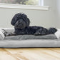 Furhaven Pillow Dog Bed for Medium/Small Dogs w/ Removable Bolsters & Washable Cover - Plush & Suede Sofa - Gray, Medium