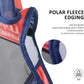 Harrison Howard Pro Luminous Horse Fly Mask Large Eye Space Half Face with Ears UV Protection for Horse Coral Orange/Navy M