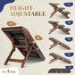 Dog Steps for Bed & Couch 2-in-1 Dog Stairs/Ramp - Height Adjustable Dog Ramp for Couch 7” - 20” - Pet Stairs, Dog Stairs for Small Dogs - Easy to Move Pet Steps with Landing Platform, Walnut