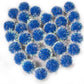 VAPKER 30 Pcs Cat Ball Toys Sparkle Balls Extra Large 2 Inch Cat's Favorite Chase Glitter Ball Glitter Tinsel Pom Poms Balls Dark Blue Color