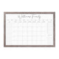 Personalized Dry Erase Wall Calendar with Custom To do list and Notes Organization Sections | Large Whiteboard Calendar (36" W x 24" H, Barnwood Frame)