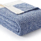 Snuggle Sac Queen Size Bedding Blankets, Super Soft Warm Oversized Blankets for Bed, Cozy Knit Fuzzy Plush Bed Blankets,Heather Royal Blue,90x90 inches