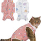 ANWA 2 Pack Cat Recovery Suit - Breathable Cat Onesie for Cats After Surgery Female, Kitten Surgery Recovery Suit Female Abdominal Wounds