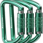 FresKaro 3inch 12kN-2698lbs Auto Locking Carabiner Clips, Solid D Shape, Heavy Duty 7075 Aluminum, Lightweight 1.09oz, Rust Proof, for Hammock, Hiking, Dog Leash, Keychain etc., Multi-Colors