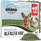 40lb Freshly Dried Organic Alfalfa Hay for Guinea Pigs, Rabbits, Chinchillas, Goats, Hamsters & Ferrets, Small Animal Food Rich in Protein & Fiber, Hand-Selected, Hand sorted, USA Grown