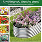 BTDVR 2PCS Galvanized Raised Garden Bed Outdoor, Metal Raised Beds for Vegetables, Above Ground Garden Box for Flower, Steel Garden Bed for Gardening - 65x20 inch