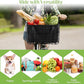 Aodaer Bike Basket with Removable Liner Bag Cargo Net Large Folding Bike Basket Quick Release Metal Ebike Basket Bicycle Storage Basket for Carrying Fruit & Grocery Pets Dogs