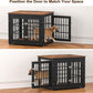 26 Inch Heavy Duty Dog Crate Furniture for Small Dogs, Decorative Pet House End Table, Wooden Cage Kennel Furniture Indoor, Rustic Brown