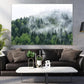 Nature Wall Art Prints - Ocean Forest Mountain Lake Canvas Landscapes - Small to Extra Large Living Room Bedroom Kitchen Bathroom Décor (Pine Trees in Fog, 20L" x 30W")