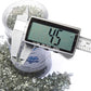 TWINKLING High Luster Fire Glass Gravel Stone Glitter,Broken Glass,Fire Gems Chips,Crushed Glass for Fire Pit Crafts Resin Art Aquarium Garden Decoration,3-6mm,1-Pound Jar (Grey)