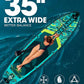 CETANA 11'6×35" Extra Wide Stand Up Paddle Board for Adults & Youth, 400lb Capacity Inflatable Paddle Board, Sup for 2+1 Person with Removable US Fin, 100L Backpack, Floating Paddle, Safety Leash