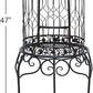 Deco 79 Vintage Metal Free-Standing Birdcage, 14" x 14" x 47", Black