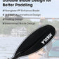 Adjustable Kayak Paddle with Carbon Shaft and PP Blade Available in 220-230/220-240/230-250cm Floating Lightweight Kayak Oars with Original Pattern