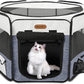 Dog Playpen, Portable Pet Play Pen Foldable Carrying Case, Puppy Pens Outsid for Small Cat Indoor/Outdoor, Removable Mesh Shade Cover