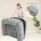 EHEYCIGA Foldable Human Dog Bed, Orthopedic Memory Foam Human Sized Dog Bed, Waterproof Pet Bed for People, Faux Fur Pet Couch for Adult, Faded Black, 72"x44"x11"