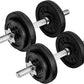 Yes4All Old School Adjustable Dumbbell Set with Weight Plates, Star Lock Collars/Connector, 40lbs to 200lbs Adjustable Weight Plates Set