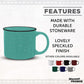 DISCOUNT PROMOS Ceramic Campfire Coffee Mugs 13 oz. Set of 10, Bulk Pack - Perfect for Tea, Espresso, Cappuccino, Hot Cocoa - Mint