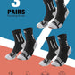 Compression Sport Running Socks: Athletic Crew Socks for Men Women Cycling Hiking Basketball Work,3 Pairs