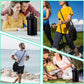 128OZ Insulated Water-Bottles with Strap - 1 Gallon Large Water Jug with Straw & Spout Lid, Stainless Steel Water Bottle Leak Proof, Cold-48h Hot-24h Metal Water Flask w/Paracord Handle, Carrier Bag